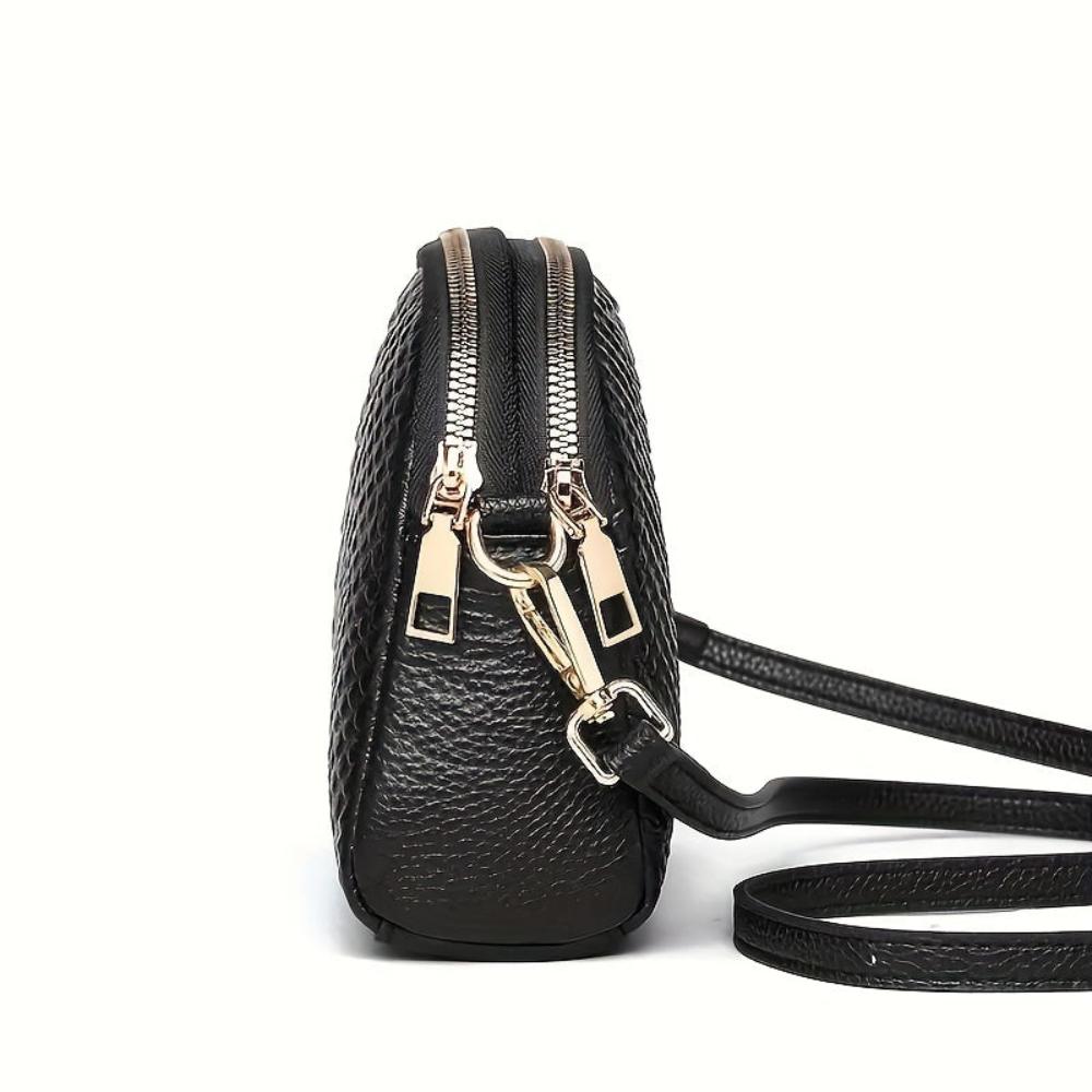Cora | Belle mini geantă crossbody cu ecologică cu model crocodile