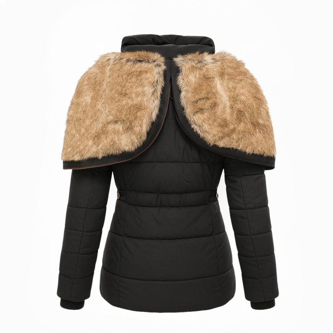 Andreea™ | Palton de iarnă căptușit cu blană