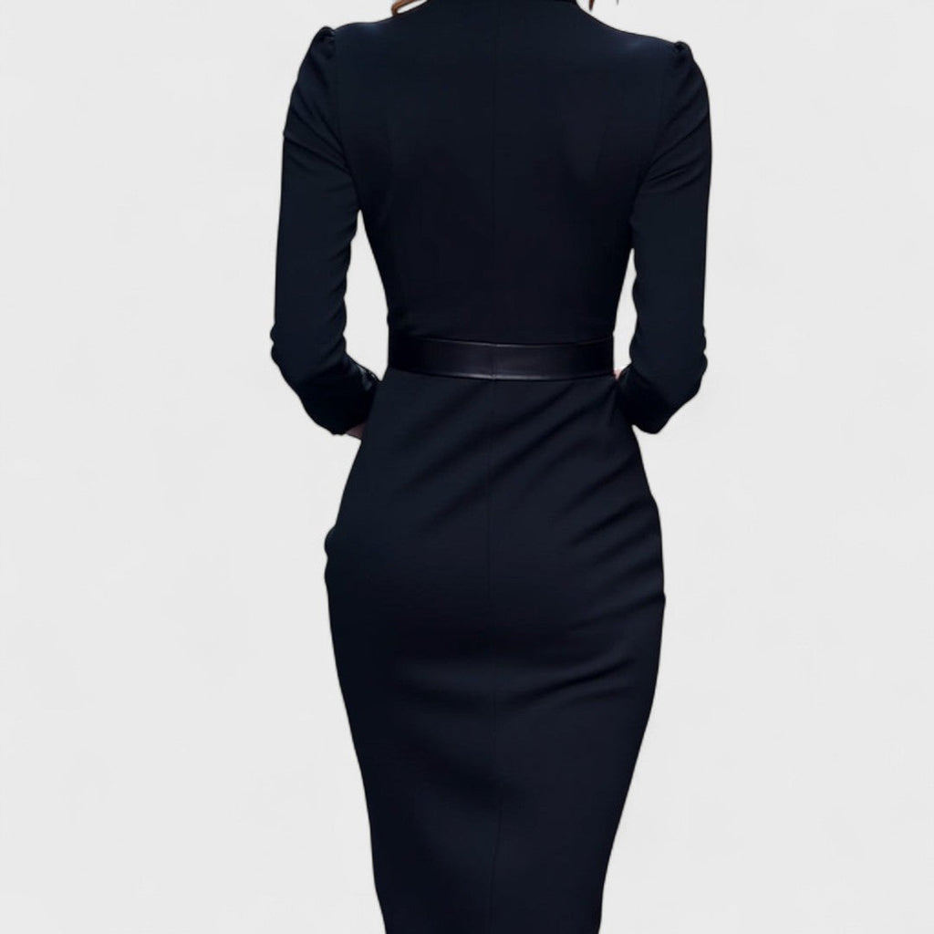 Alexia I Rochie elegantă cu brâu și guler