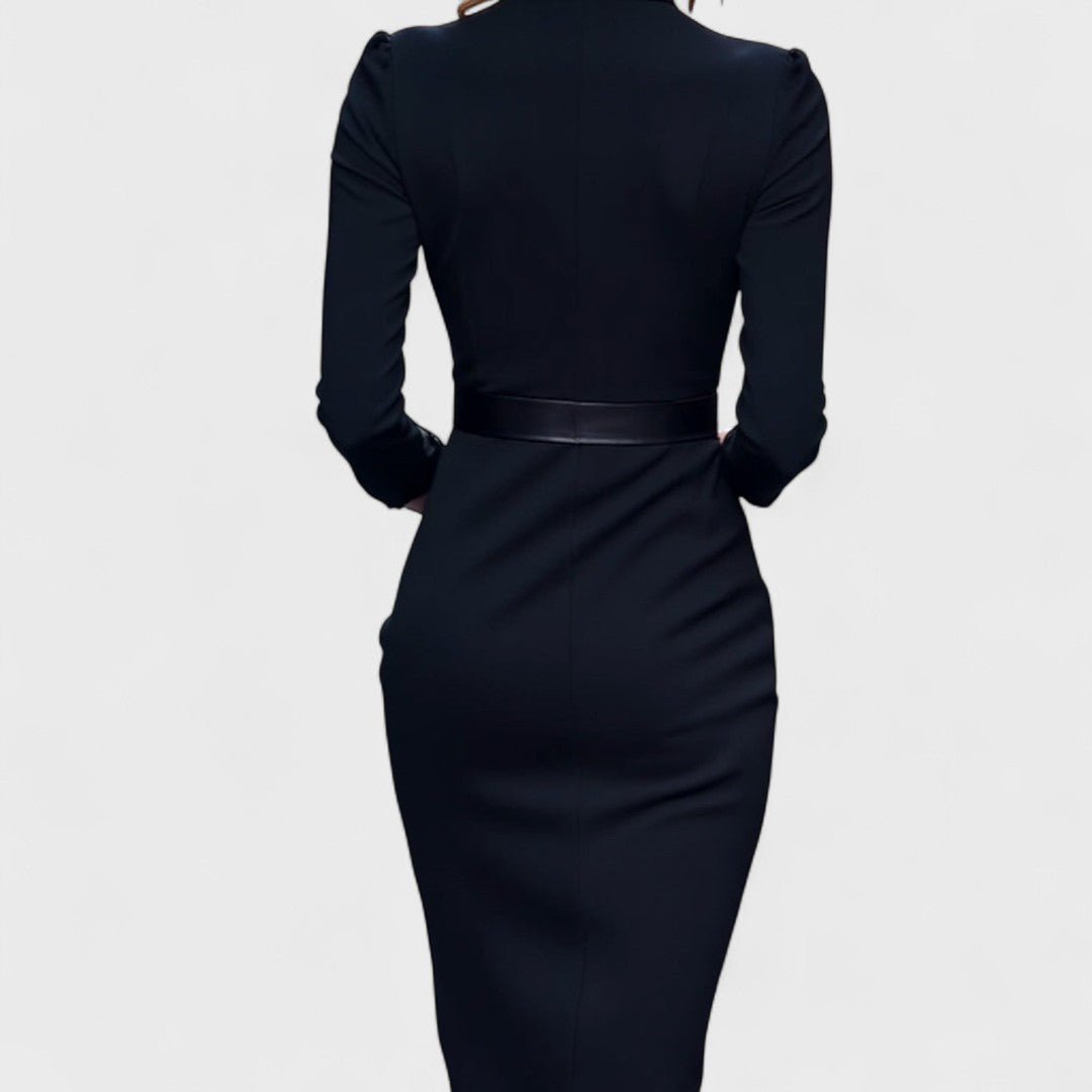 Alexia I Rochie elegantă cu brâu și guler