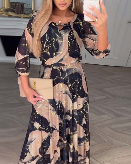Chavelle | Rochie din chiffon imprimat