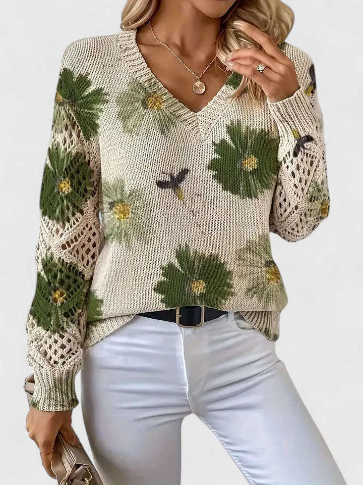 Nia | Pulover Floral Elegant