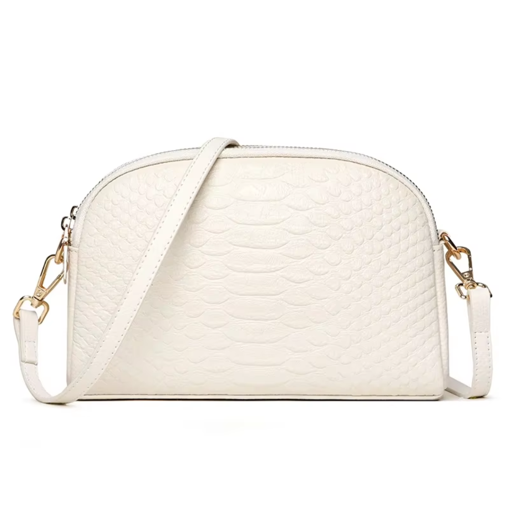 Cora | Belle mini geantă crossbody cu ecologică cu model crocodile