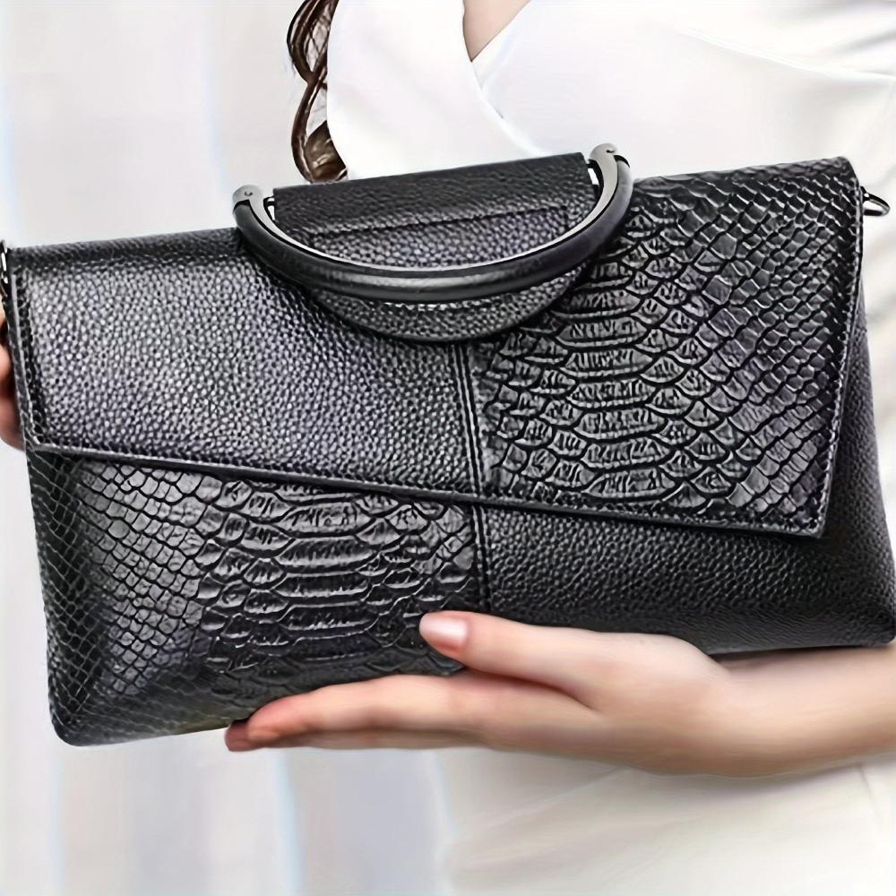Cassandra | Geantă cu Model de Crocodil Opulent