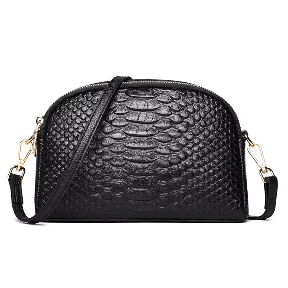 Cora | Belle mini geantă crossbody cu ecologică cu model crocodile