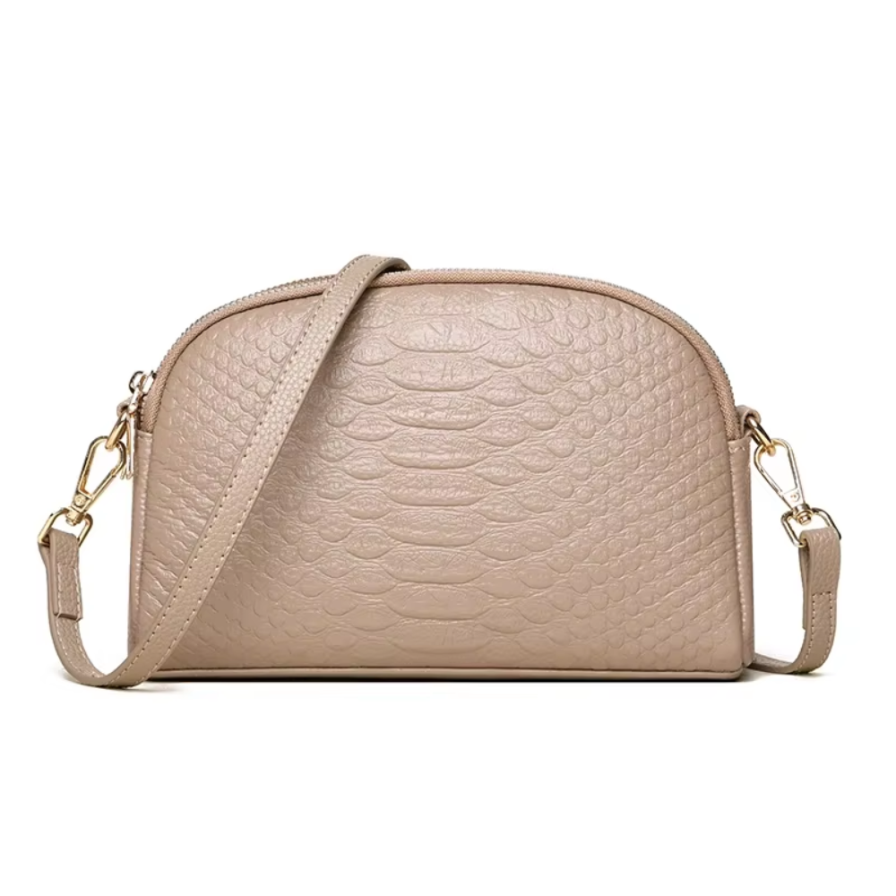 Cora | Belle mini geantă crossbody cu ecologică cu model crocodile