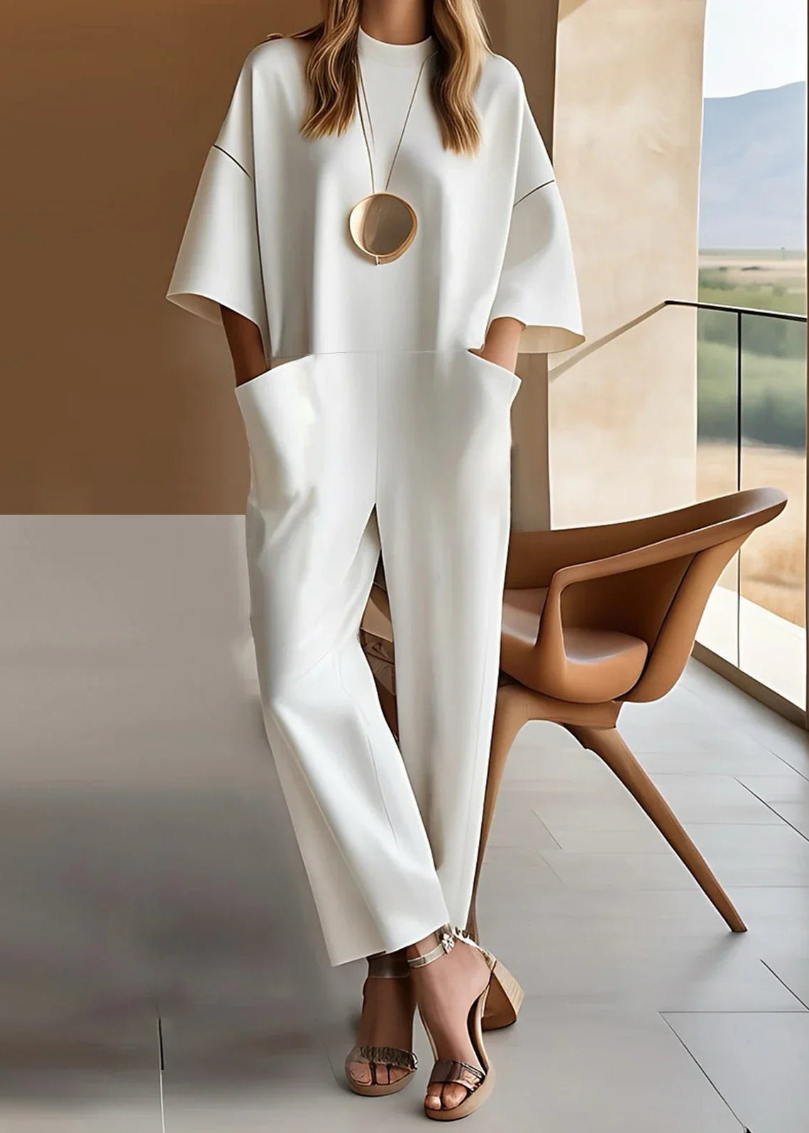 Claudia | Salopetă Elegantă Fluidă
