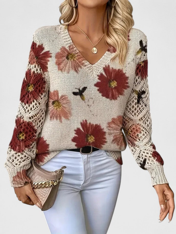 Nia | Pulover Floral Elegant