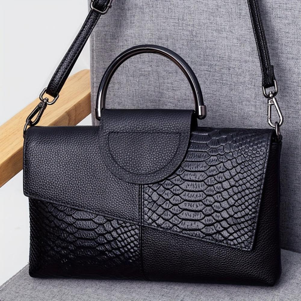 Cassandra | Geantă cu Model de Crocodil Opulent
