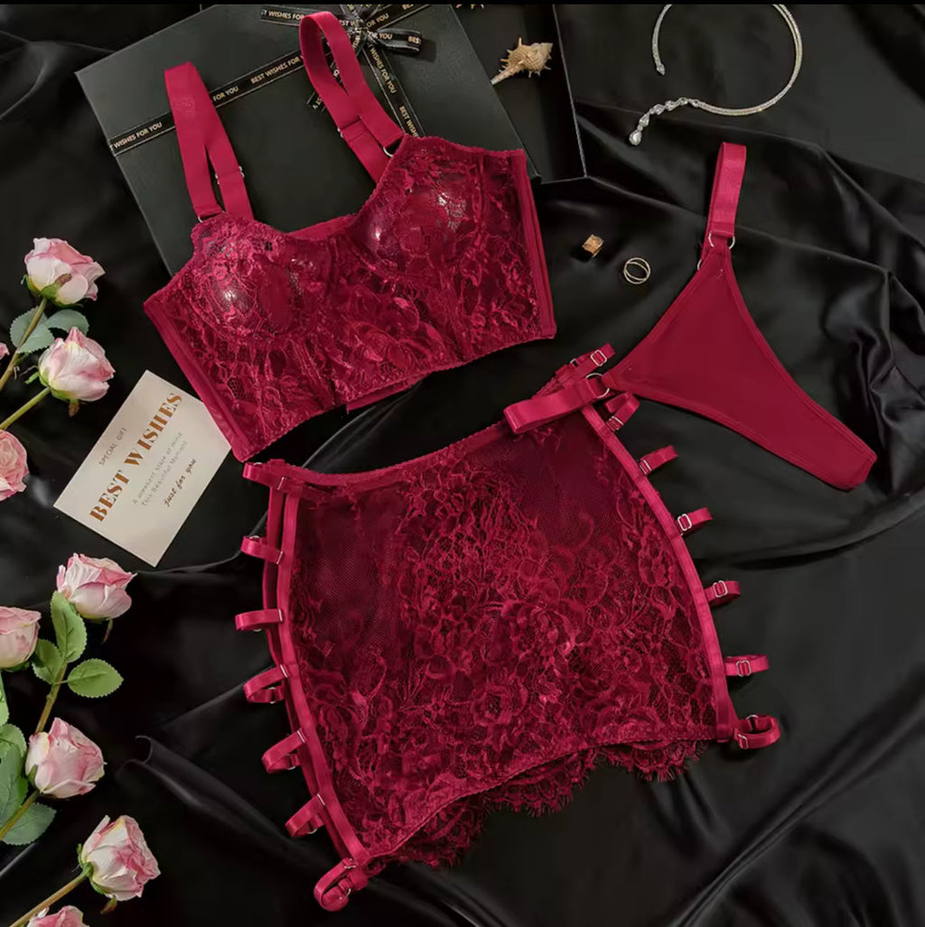 Amber™ | Set Lenjerie Roșie Dorință
