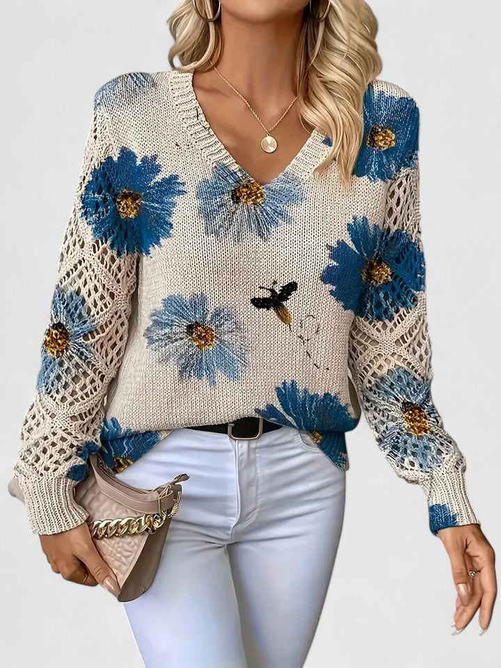 Nia | Pulover Floral Elegant