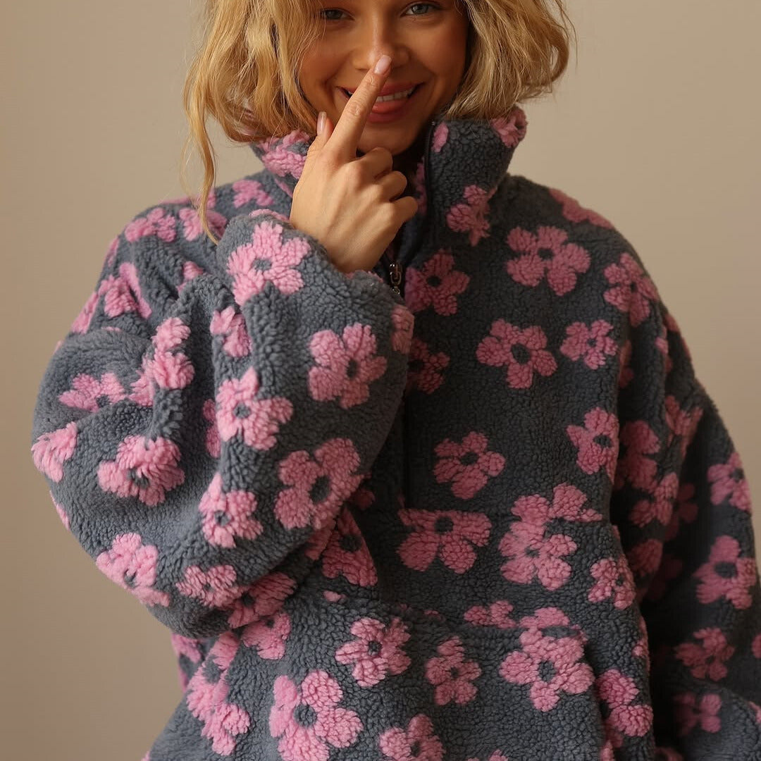 Amalia | Pulover boho sherpa