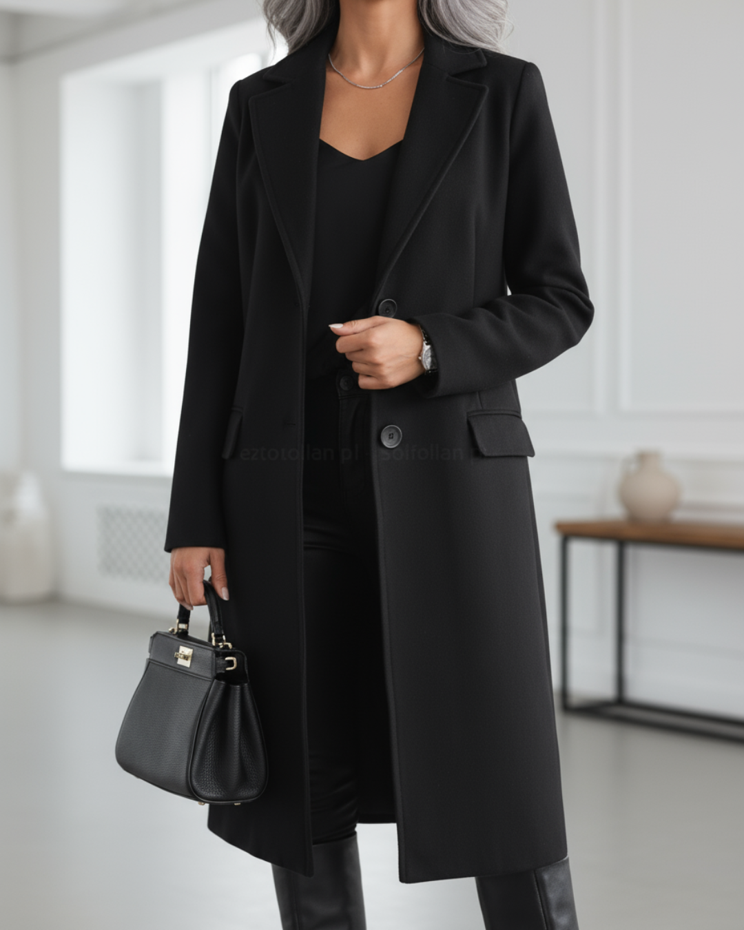 Judith | Palton lung elegant din lână