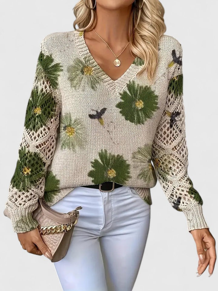 Nia | Pulover Floral Elegant