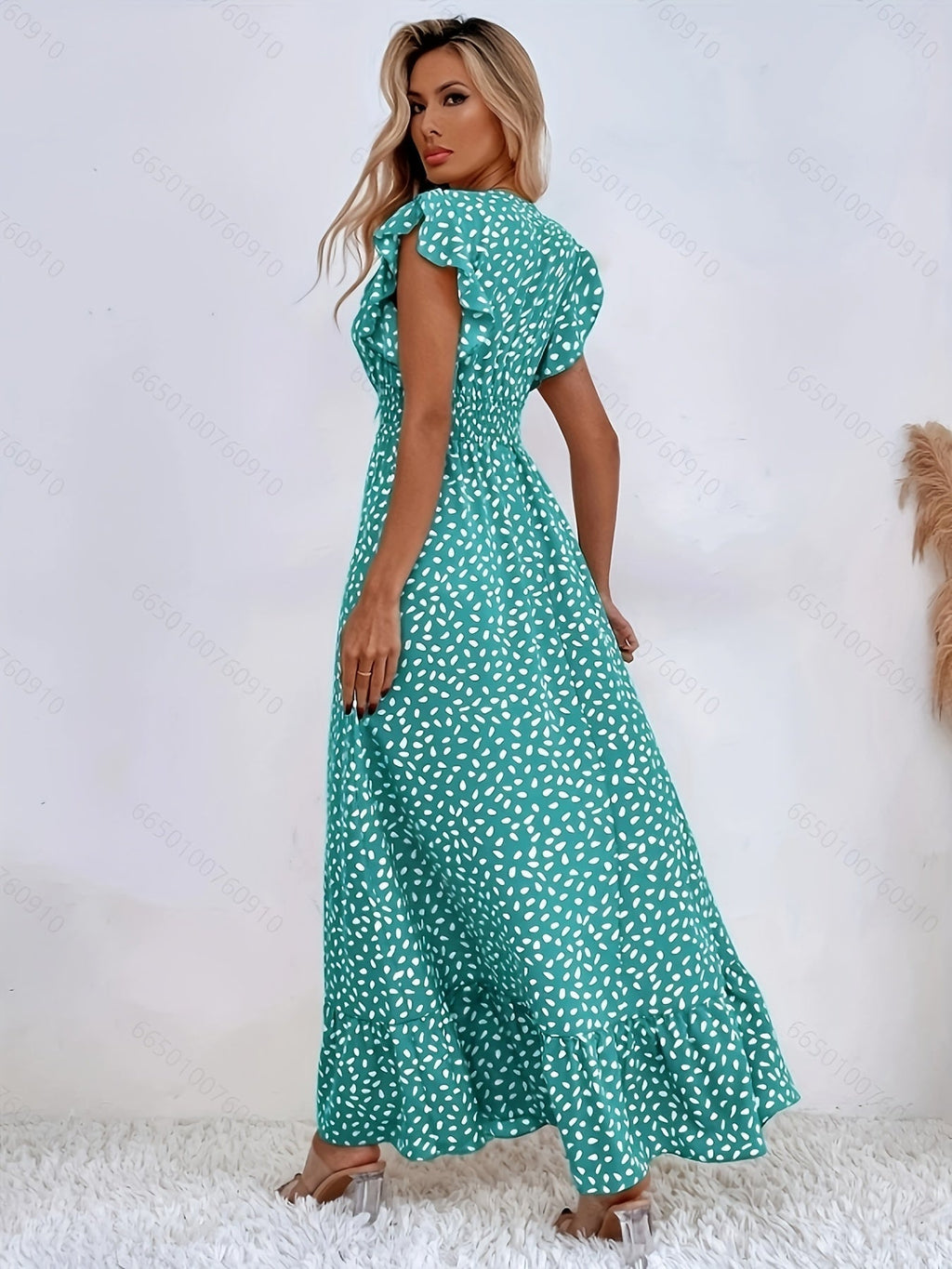 Mia | Rochie Florală cu Fante