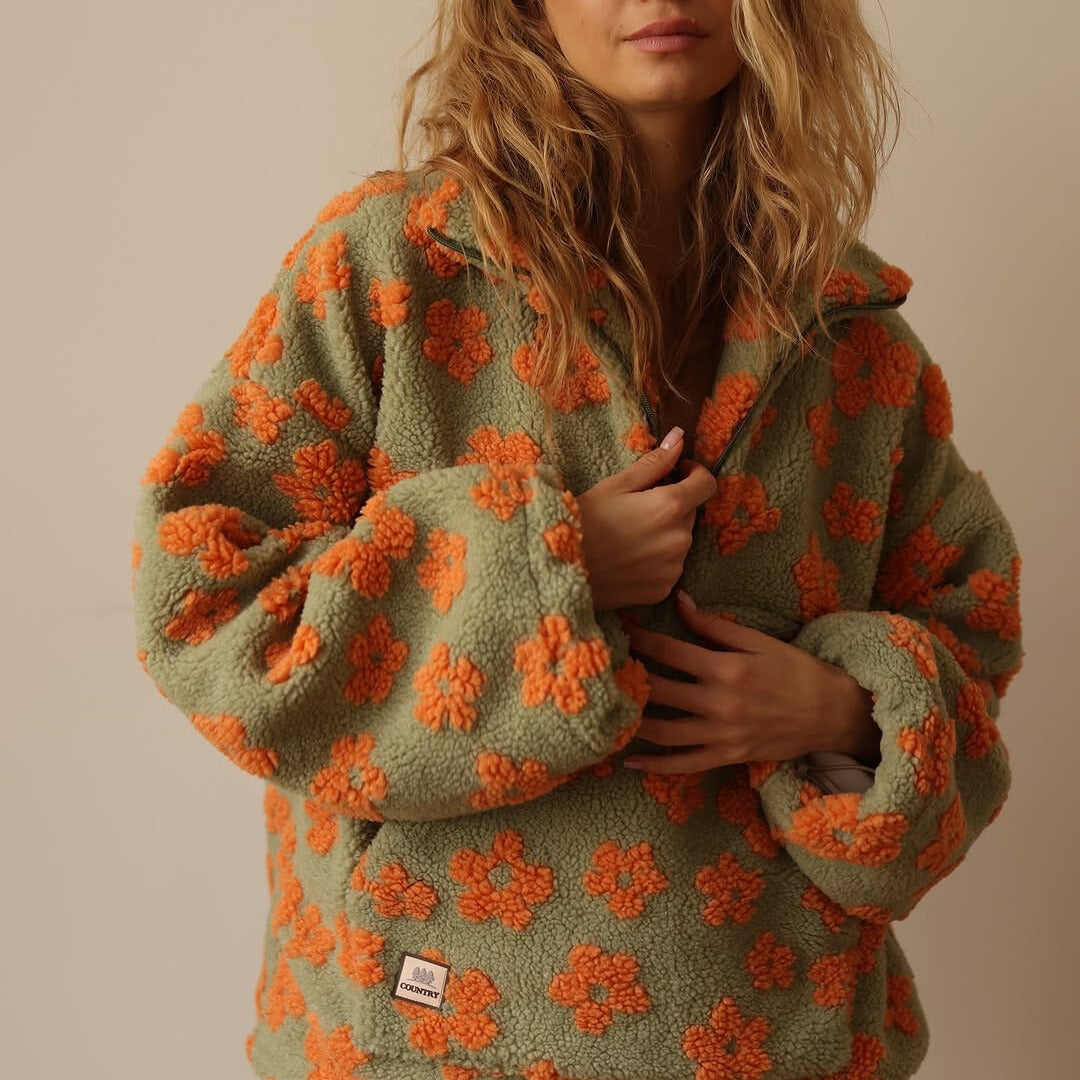 Amalia | Pulover boho sherpa