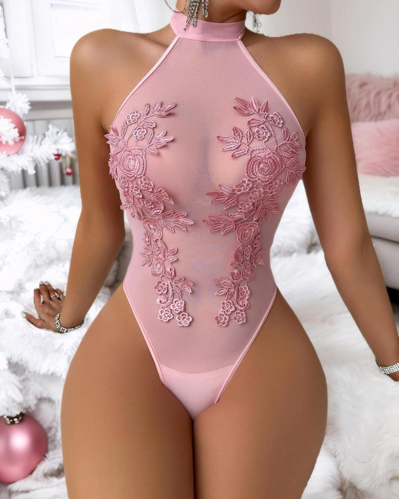 Lara™ | Body din tul brodat 