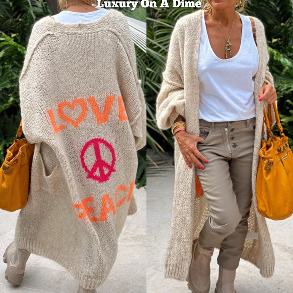 Giovanna | Cardigan lung supradimensionat