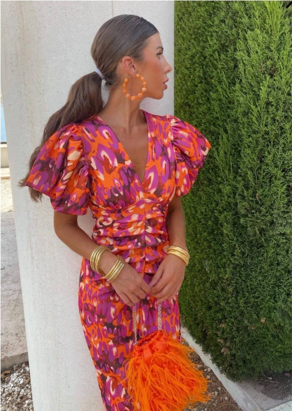 Aurora | Rochie lungă vibrantă