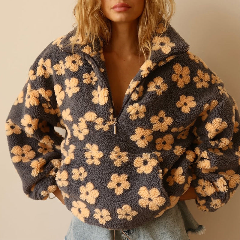Amalia | Pulover boho sherpa