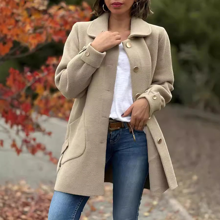 Moana | Palton classic oversized cu nasturi