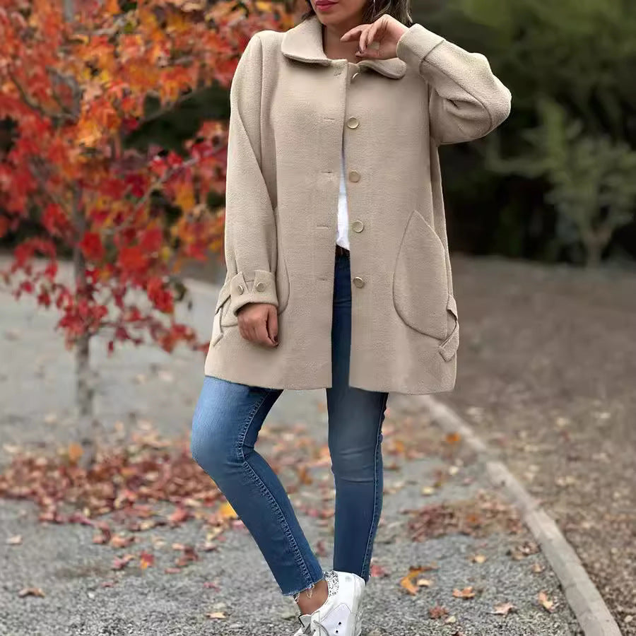 Moana | Palton classic oversized cu nasturi