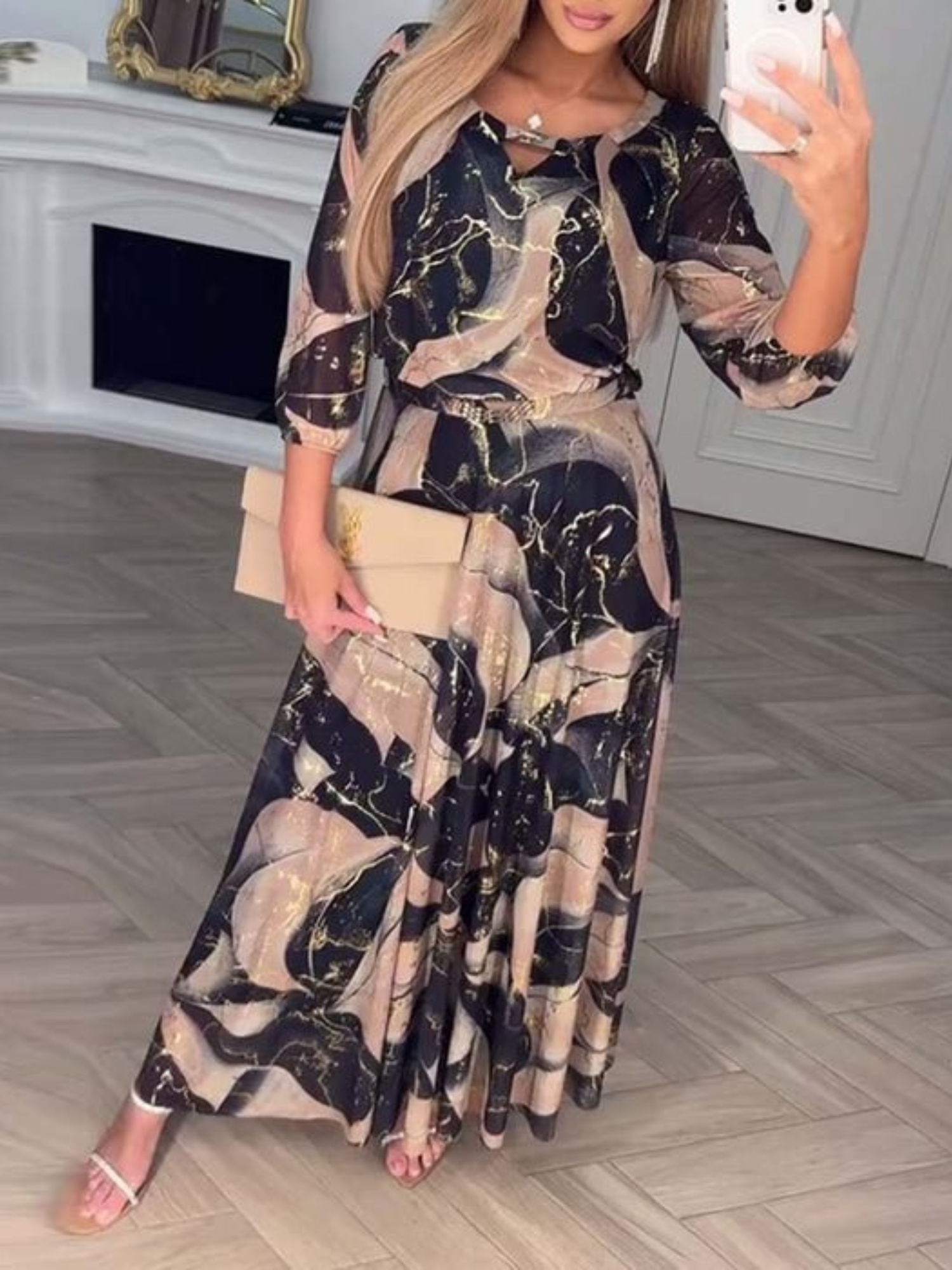Chavelle | Rochie din chiffon imprimat