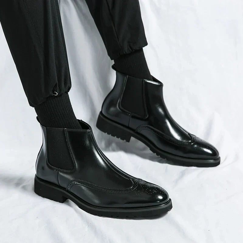 Dwight | Botine Chelsea din piele sintetică