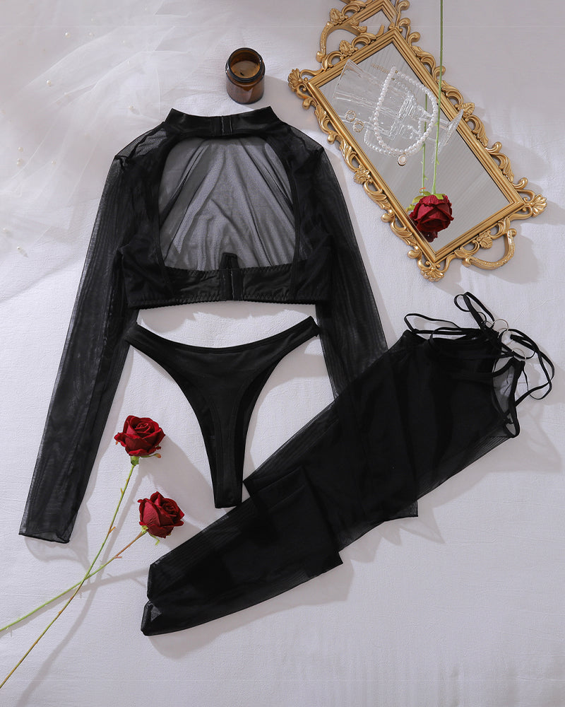 Alessandra™ | Set de Top Scurt din Dantelă Romantică cu Chiloți
