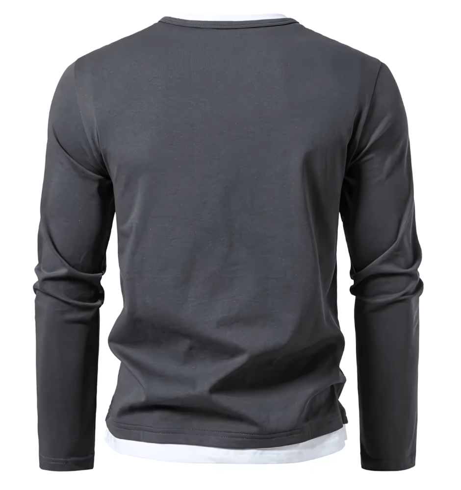 Alwin | Tricou cu mânecă lungă premium din bumbac peetănat