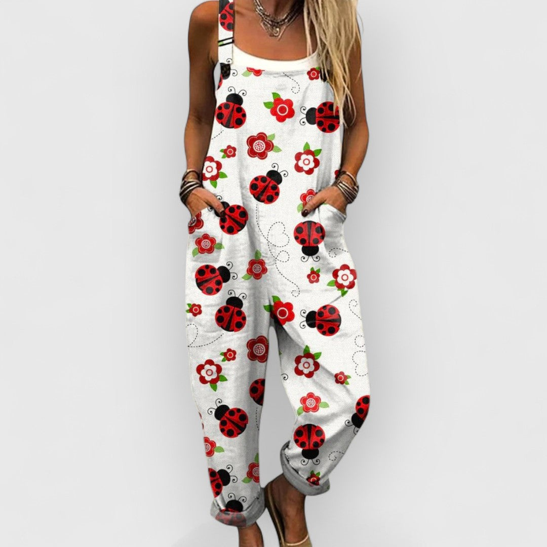 Alethea | Salopetă Vintage Floral pentru Femei