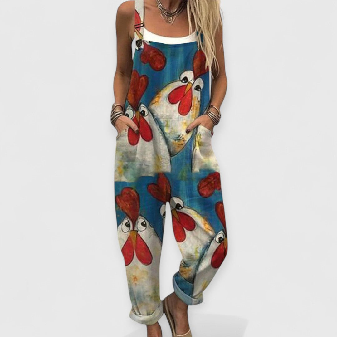Alice | Salopetă Vintage cu Pantaloni Largi