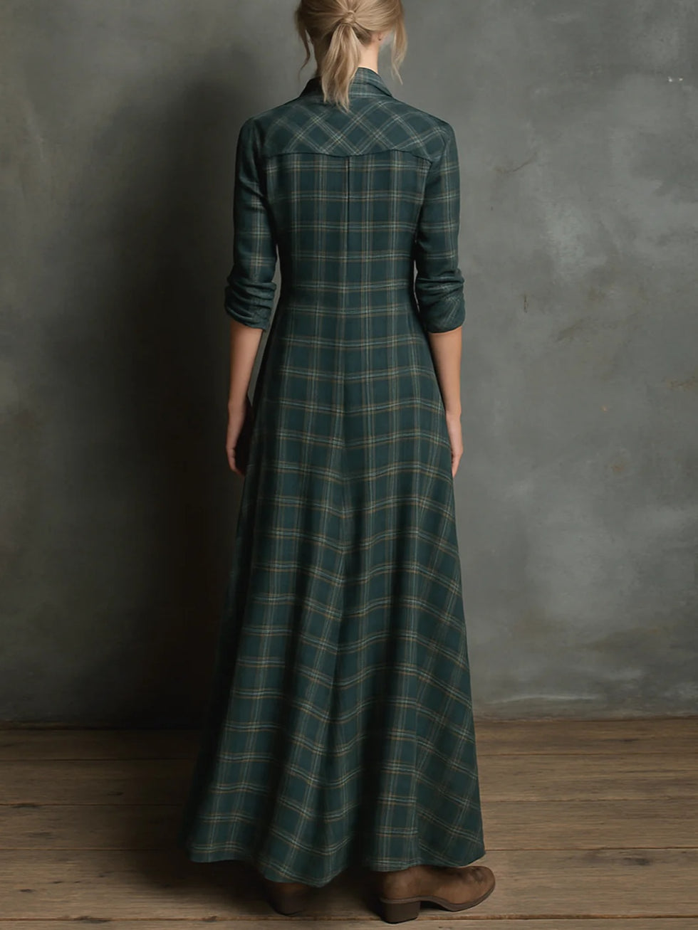 Cecilia – Rochie maxi tip cămașă atemporală pentru orice ocazie
