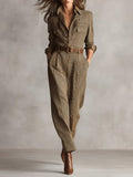 Valérie – salopetă elegantă cu tweed cu practice detaliate