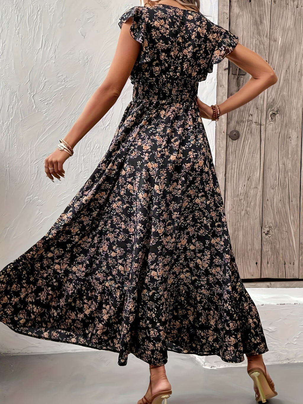 Mia | Rochie Florală cu Fante