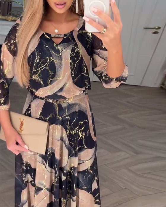 Chavelle | Rochie din chiffon imprimat