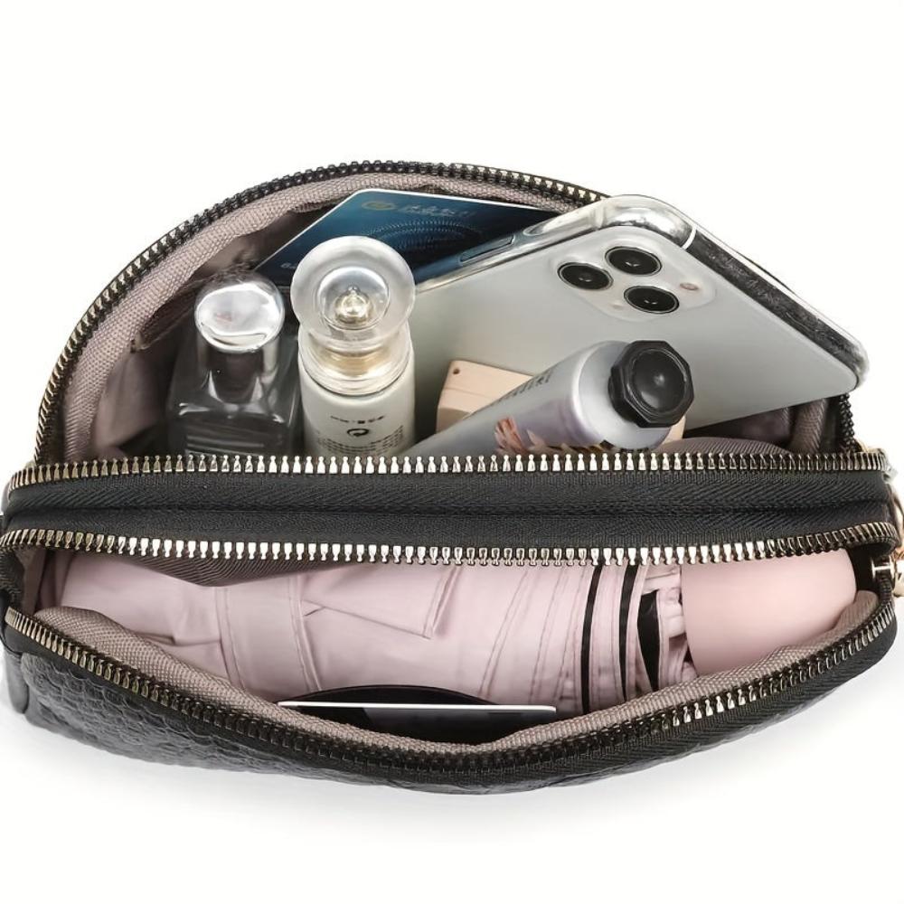 Cora | Belle mini geantă crossbody cu ecologică cu model crocodile