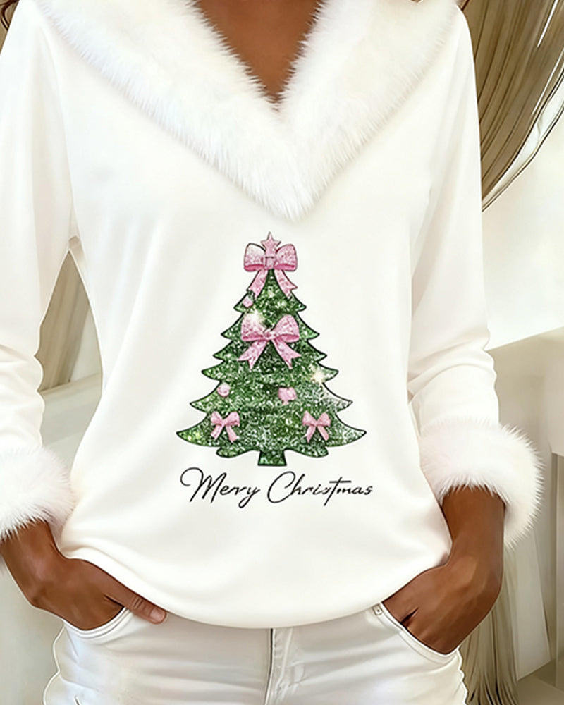 Anavelle - Top Casual Elegant cu Bordură din Blană