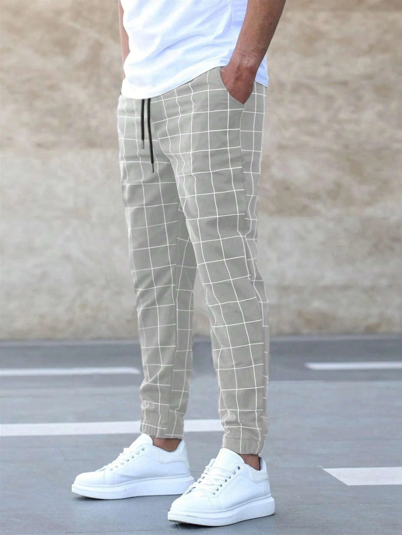Shane | Pantaloni Jogger Elegați cu Carouri