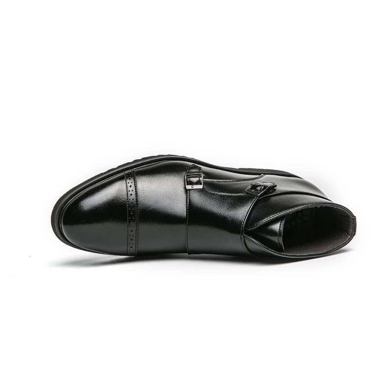 Parker | Pantofi din piele sintetică cu curea dublă monk strap