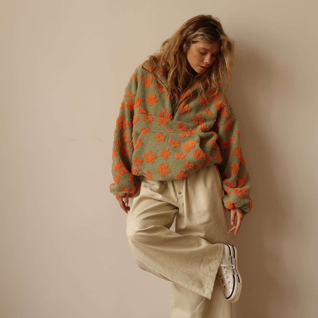 Amalia | Pulover boho sherpa