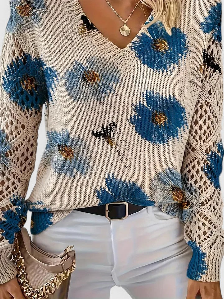 Nia | Pulover Floral Elegant