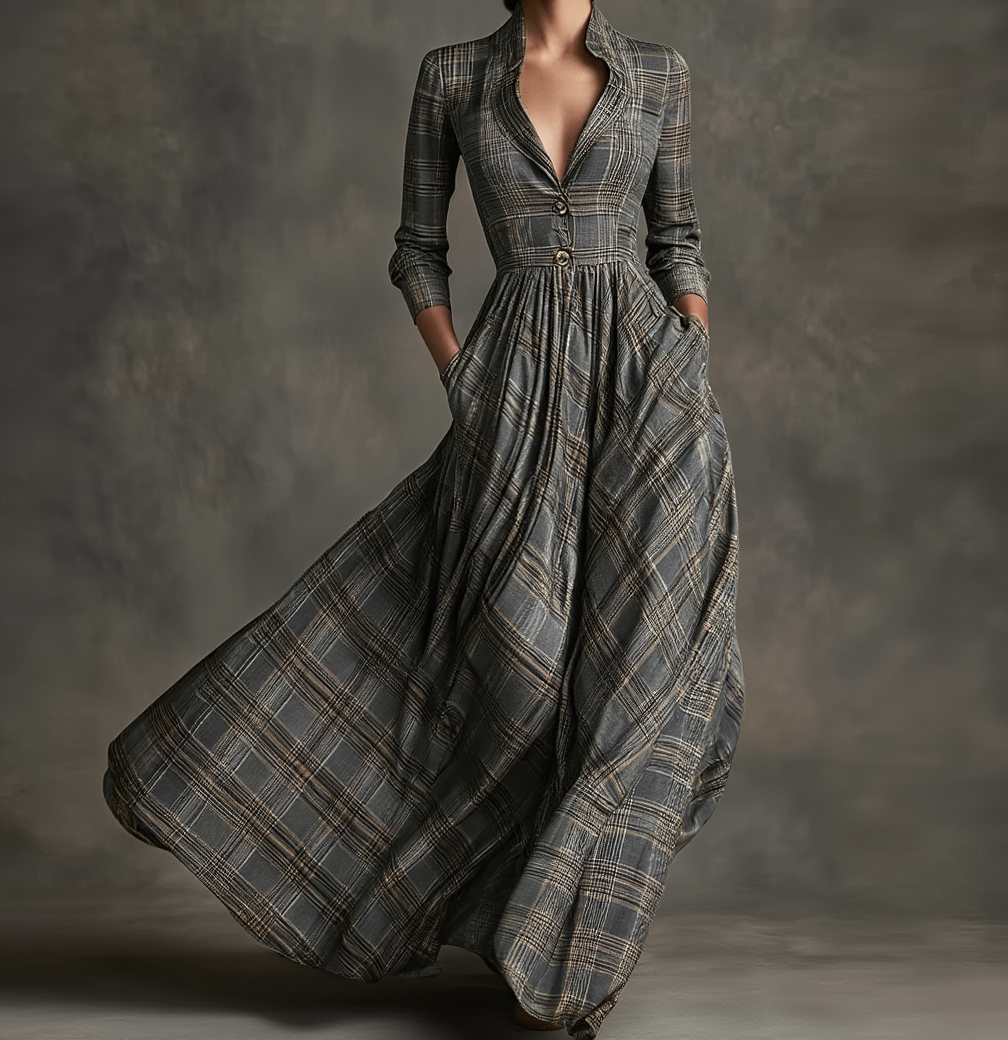 Laila | Rochie cu carouri chic 