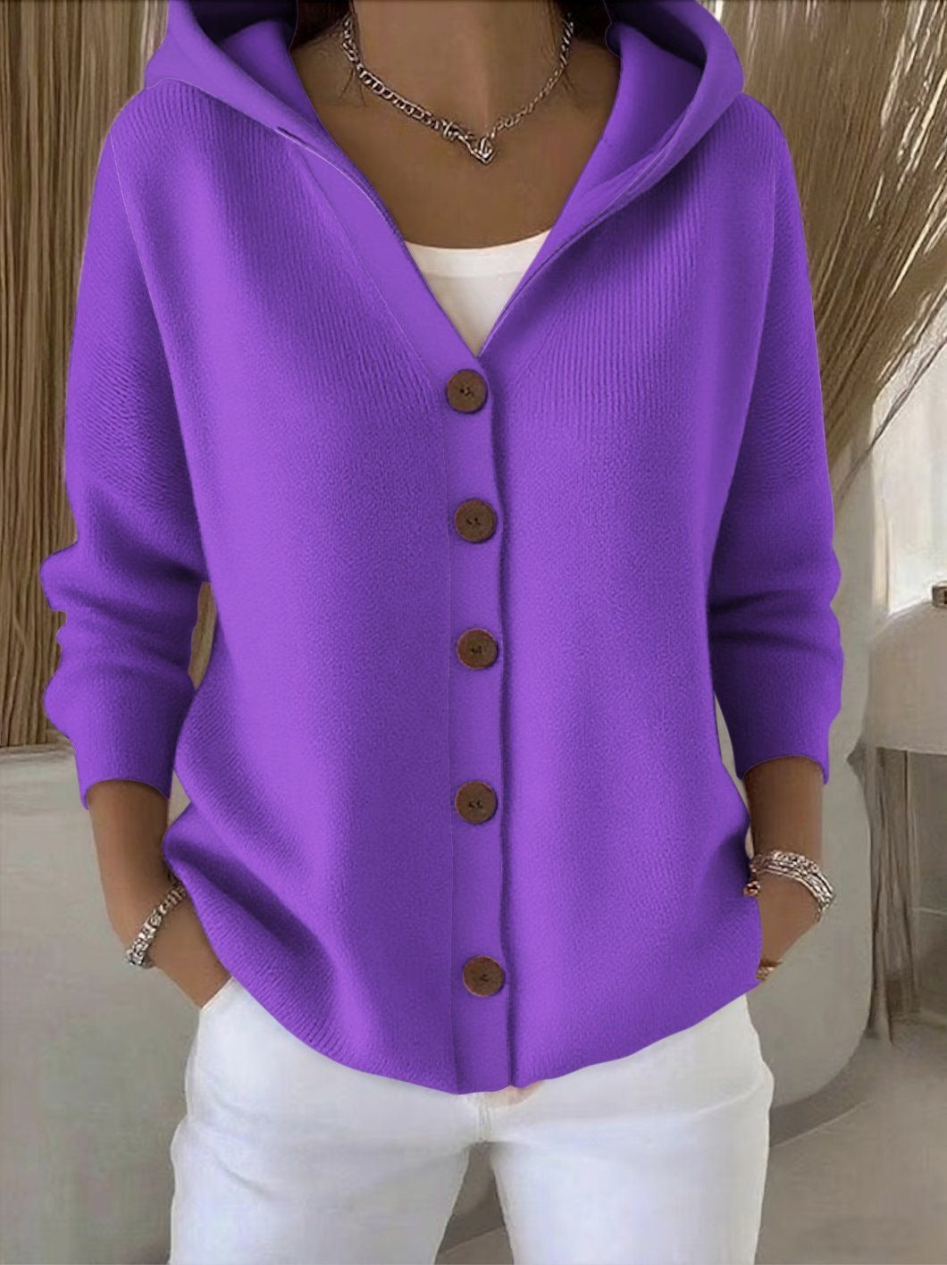 Fleur | Cardigan moale cu glugă