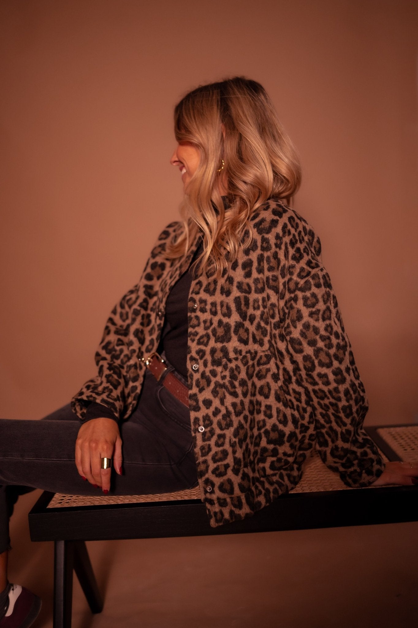 Luna | Jachetă cu imprimeu leopard