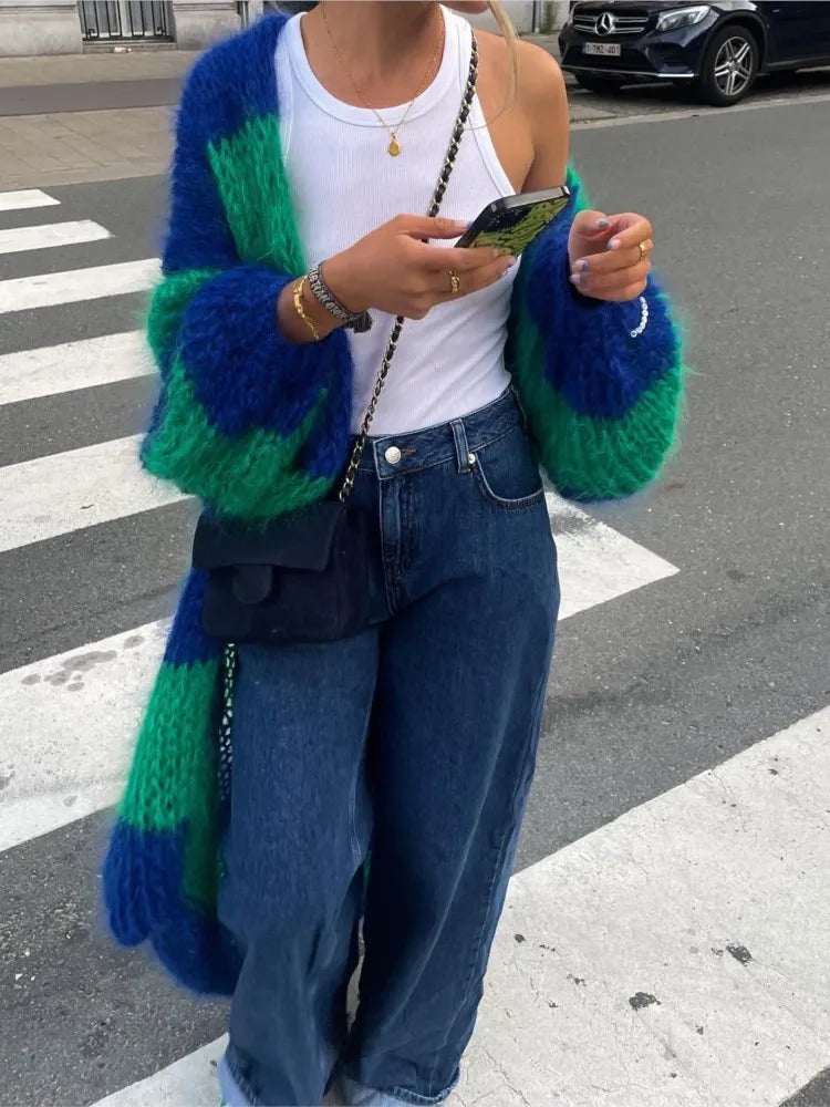 Cardigan Elisha cu imprimeu floral supradimensionat