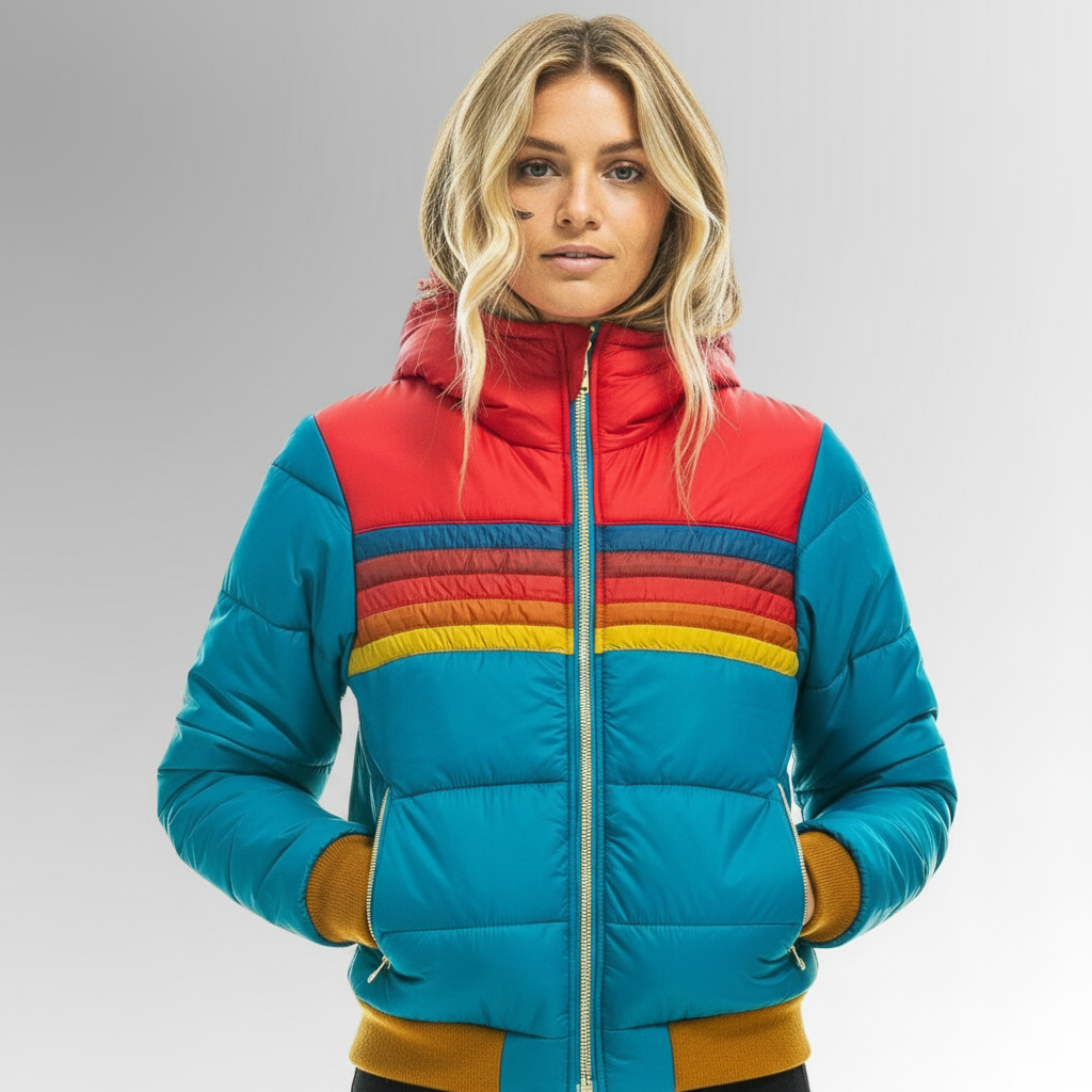 Larisa™ | Geacă de damă de toamnă cu dungi retro