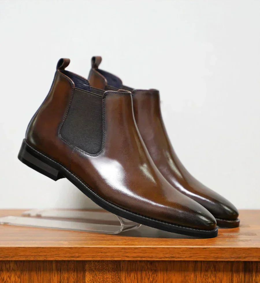 Blake™ | Bottines Chelsea în cuir raffiné
